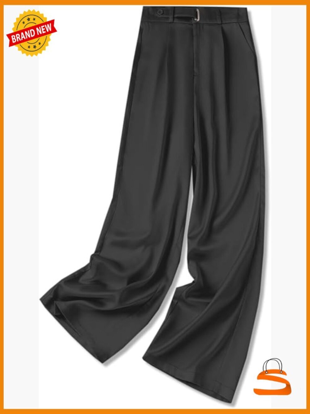 Business Casual Wide Leg Dress Pants Straight Work Trousers Stretch